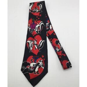 Vintage Looney Tunes Pepe Le Pew Collectors Necktie 100% Silk